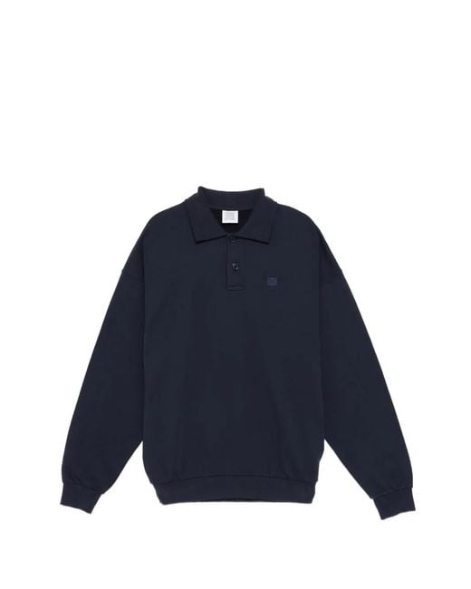 Vetements Blue Embroidered Sweatshirt for men