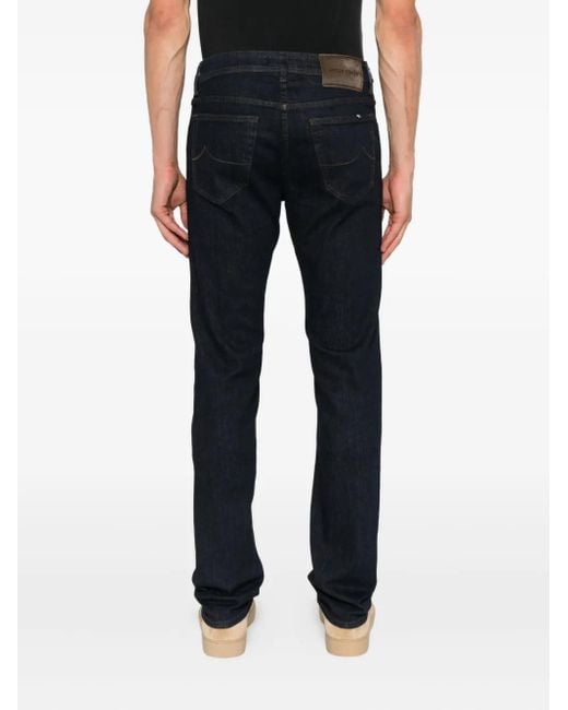 Jacob Cohen Blue Bard Button-Fly Jeans for men