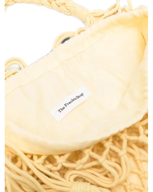 Frankie Shop Metallic Naia Macramé-Knit Tote Bag