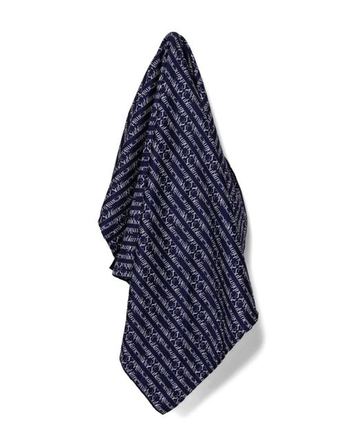 Sciarpa Con Scritte di Tory Burch in Blue