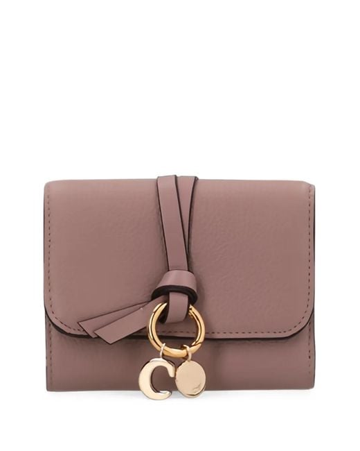 Chloé Purple Alphabet Leather Wallet