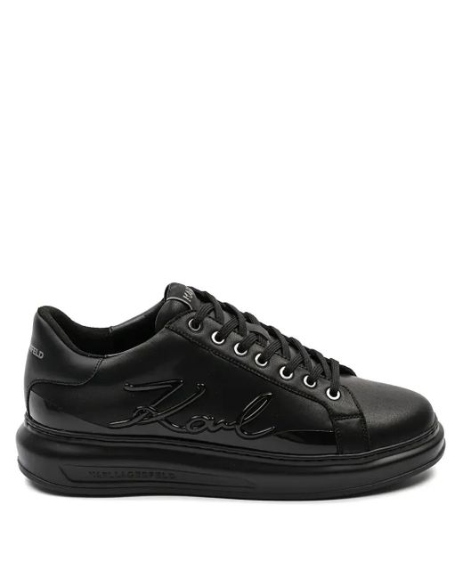 Karl Lagerfeld Black Signature Kapri Sneakers for men