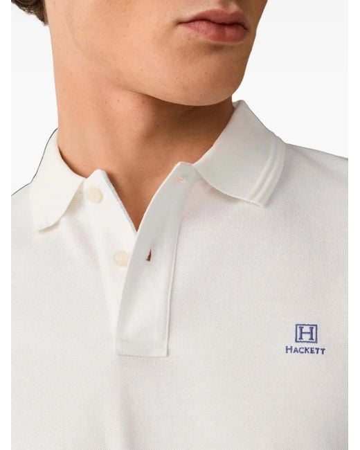 Hackett White Heritage Short-Sleeve Polo Shirt for men