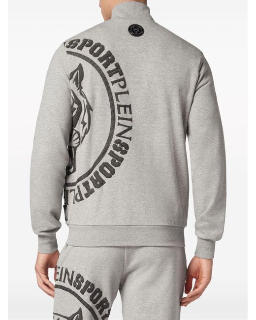 Philipp Plein Gray Logo-print Sweatshirt for men