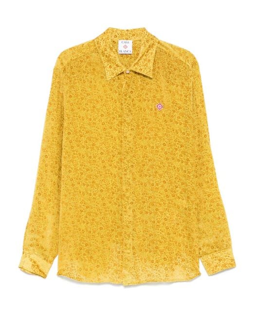 Casablanca Hemd mit Blumen-Print in Yellow für Herren