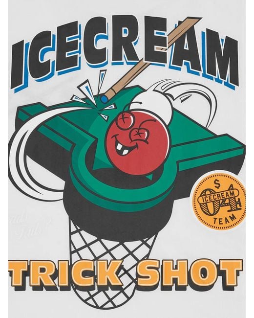 ICECREAM White Crew-Neck T-Shirt for men