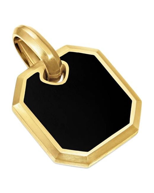 David Yurman White 18Kt Roman Onyx Amulet (15Mm) for men