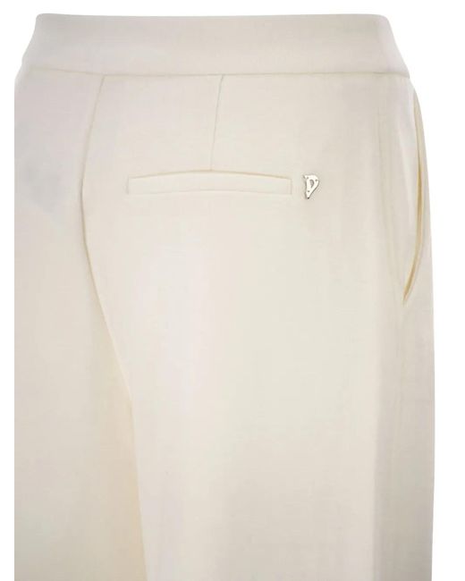 Dondup White Wide-Leg Trousers