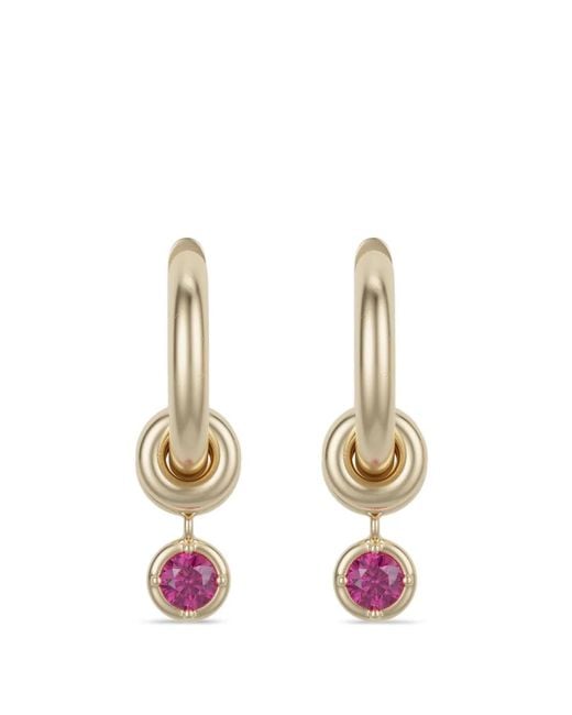 Spinelli Kilcollin White Boucles D'Oreilles Pendantes Zahra Ornées De Saphir