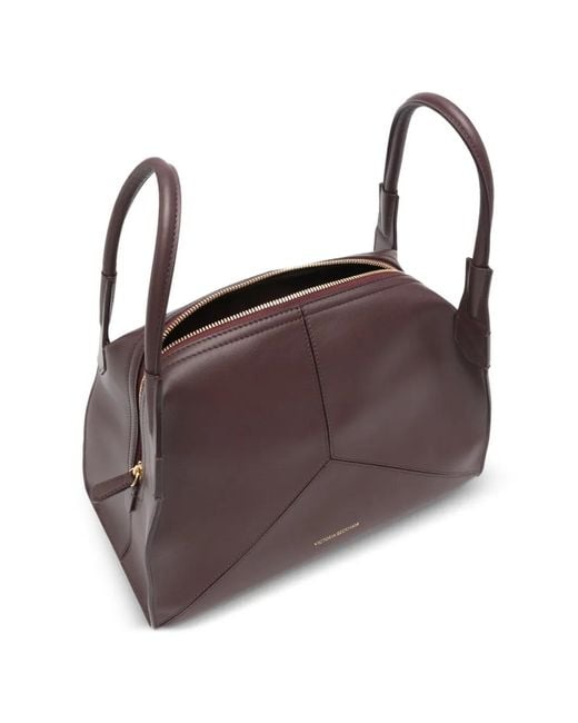 Victoria Beckham Brown Plié Leather Tote Bag