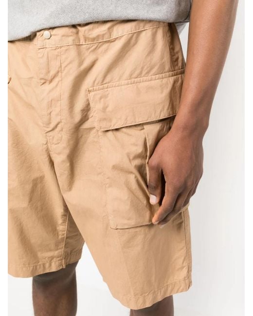 Aspesi Natural Knee-Length Cargo Shorts for men