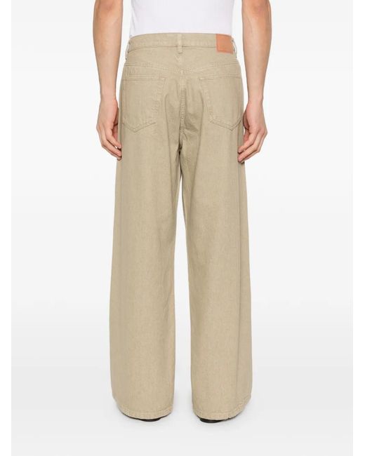 Jeanerica White Five-Pocket Straight Jeans for men