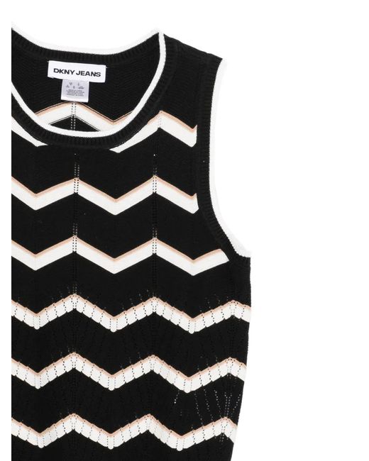 DKNY Black Haut En Maille Intarsia