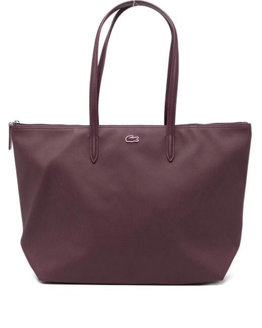 Lacoste Purple Large L.12.12 Concept Tote Bag