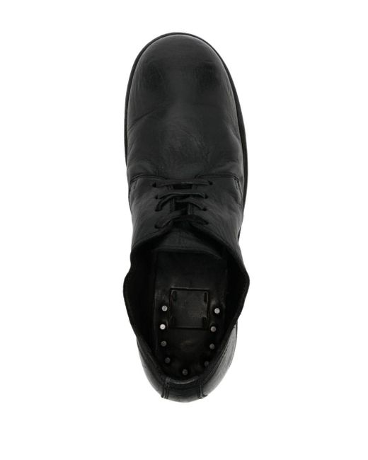 Guidi Black Horse-leather Derby Shoes for men