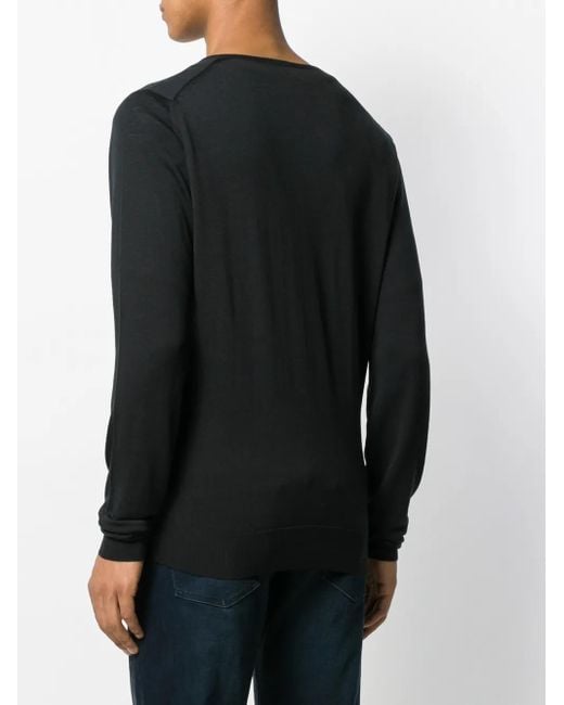 John Smedley Black Blenheim Sweatshirt for men