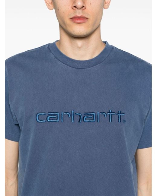 Carhartt Blue Duster Cotton T-shirt for men