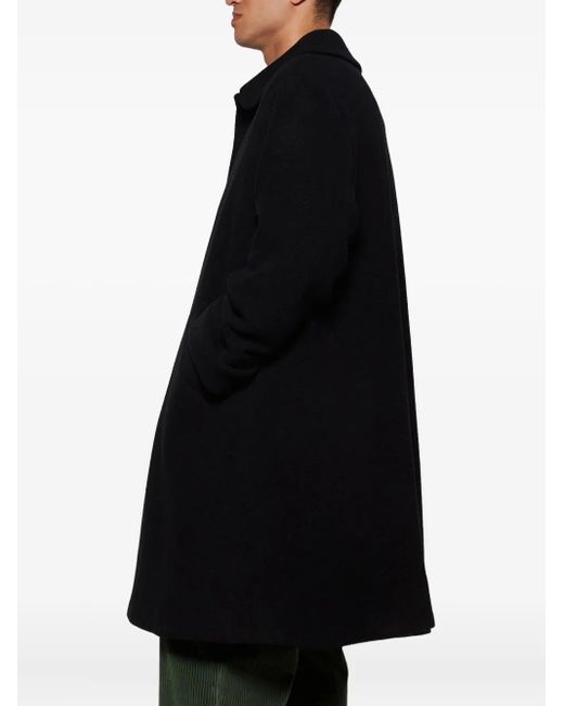 Bode Black Button-Fastening Coat for men