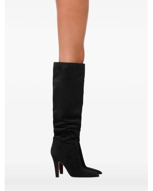 Paris Texas Black 100Mm Elsa Point-Toe Stiletto Boots