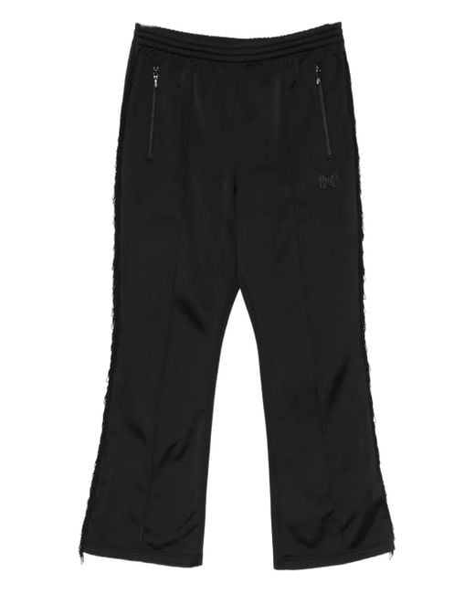 Pantalones con logo y flecos Needles de hombre de color Black
