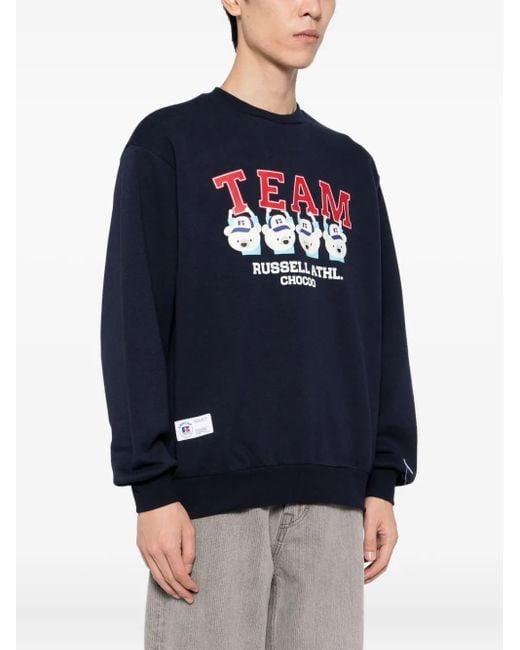 Chocoolate Blue Graphiced Sweatshirt for men
