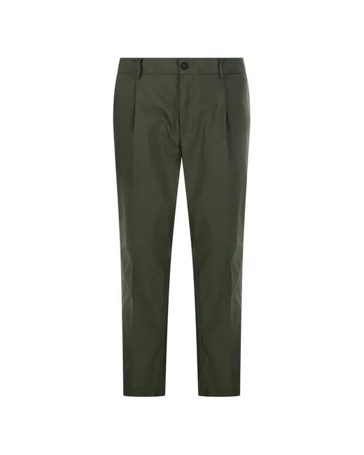 Entre Amis Green Pleated Trousers for men