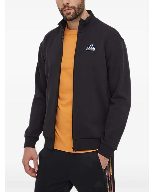 Adidas Blue Sweat Zippé À Logo for men