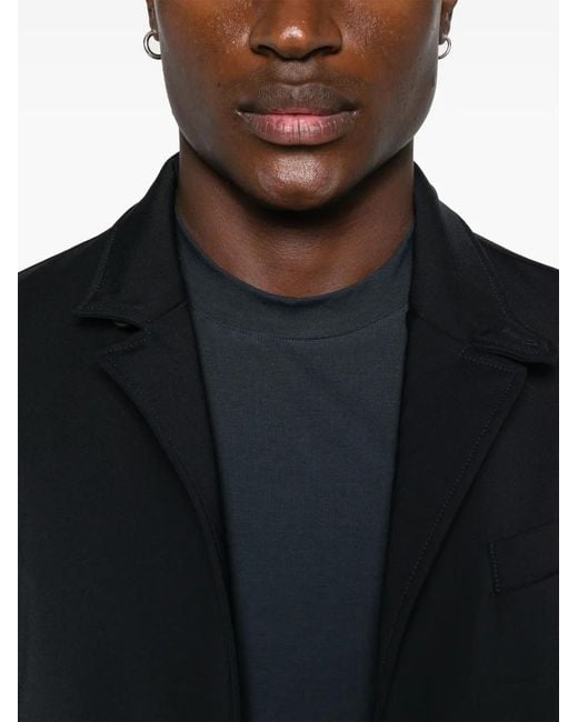 Herno Black Single-Breasted Blazer for men