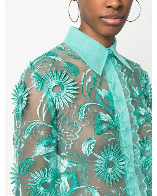 Alberta Ferretti Green Top