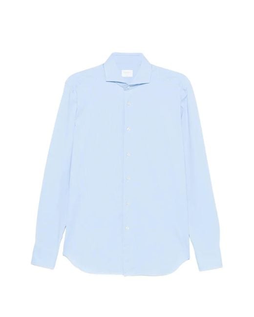 Xacus Blue Spread-Collar Long-Sleeve Shirt for men