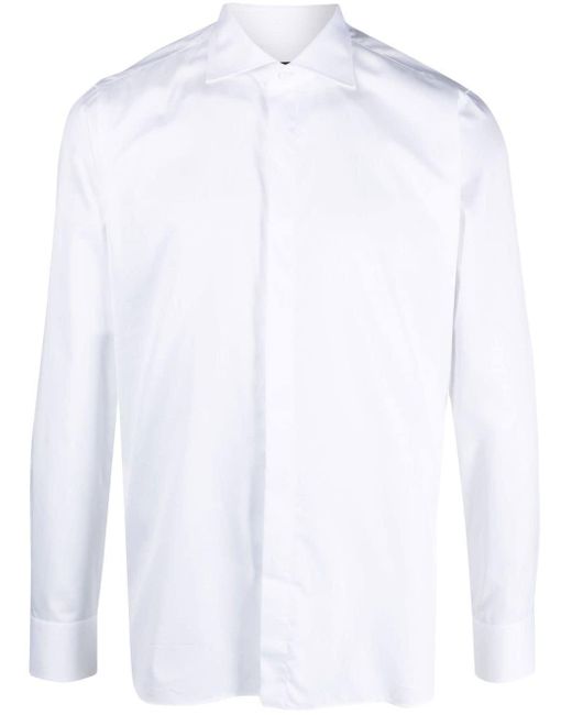 Tagliatore Hemd mit Eton-Kragen in White für Herren