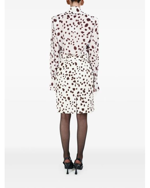 ROWEN ROSE White Chemise À Motif Dalmatien