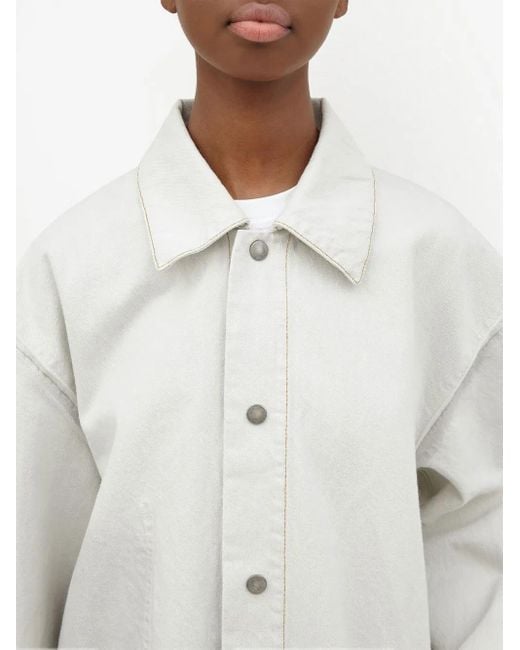 Maison Margiela White Denim Caban Jacket