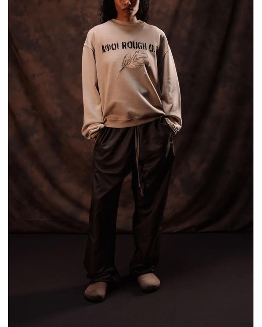 ROUGH Natural Logo-Print Sweatshirt