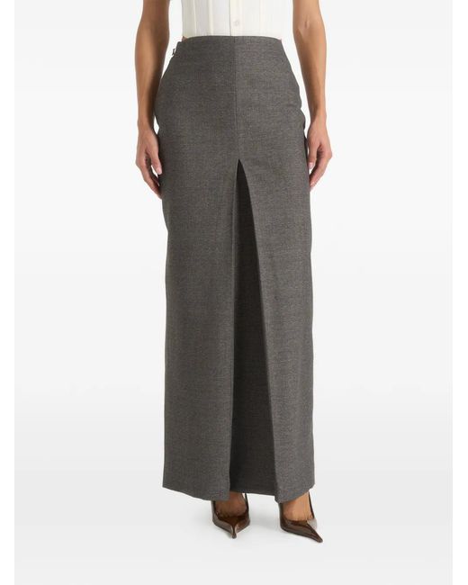 Manière De Voir Brown Jupe Longue Regine À Plis Marqués