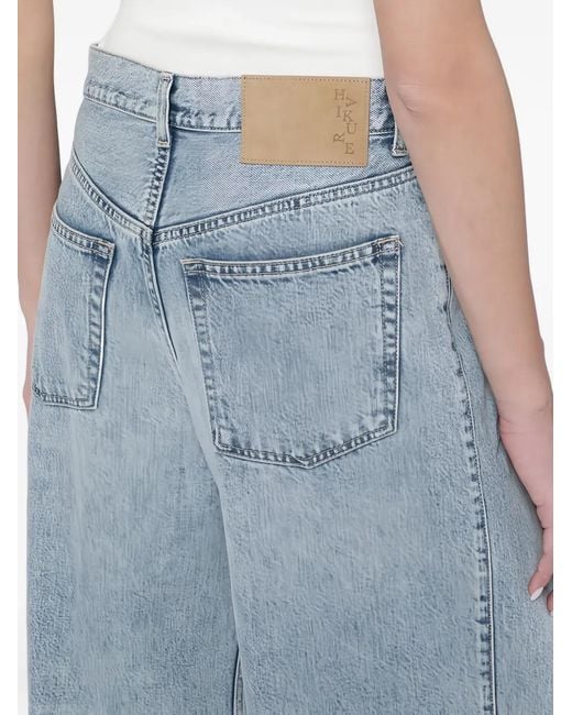 Haikure Blue Whiskering-Effect Jeans