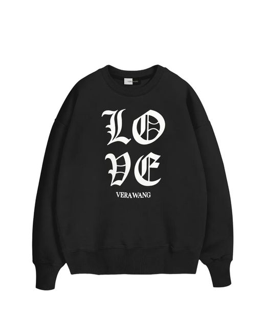 Vera Wang Black Sweat Oversize Love À Col Rond En Coton