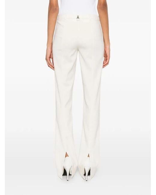 Patrizia Pepe White Split-Cuff Tailored Trousers