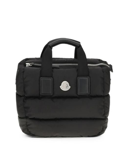 Moncler Black Mini Caradoc Quilted Tote Bag