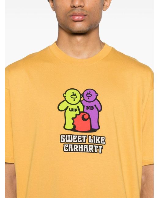 T-shirt con stampa Gummy di Carhartt in Orange da Uomo