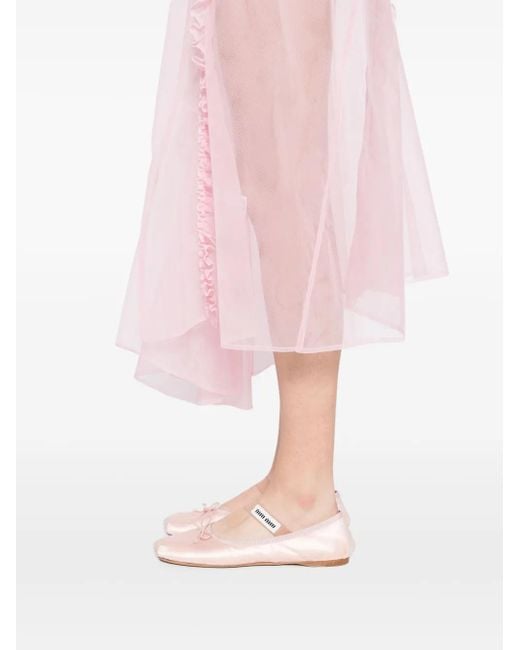 Simone Rocha Pink Ruffle-Details Skirt