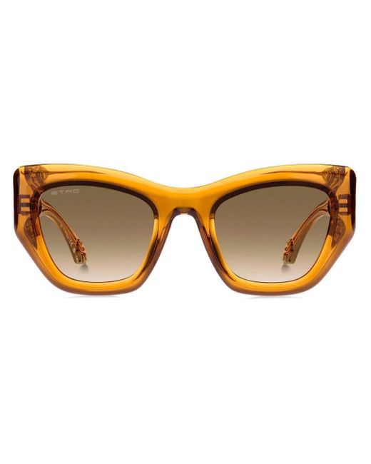 Etro Brown Paisley Cat-eye Sunglasses