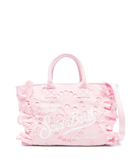 Mc2 Saint Barth Pink Vanity Volant Tote Bag