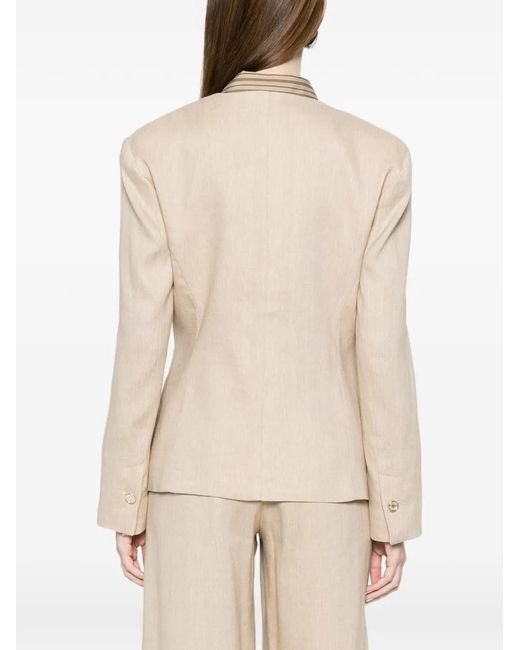 Marella Natural One-Button Blazer