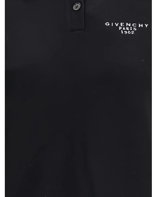 Givenchy Black Short-Sleeve Logo Polo Top