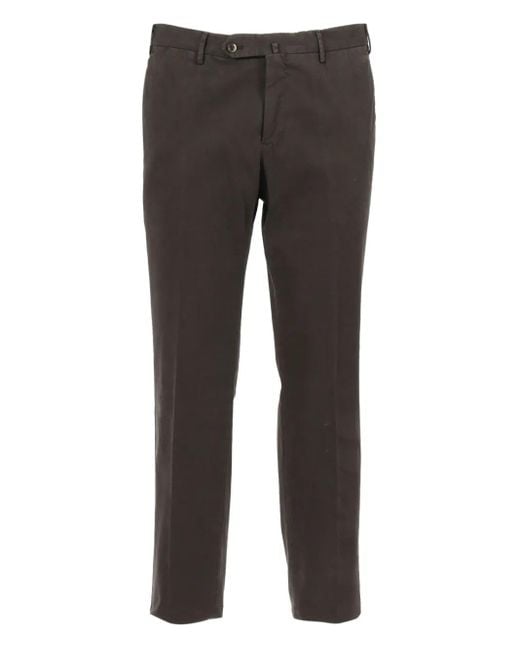 メンズ PT Torino フラットフロント パンツ Gray