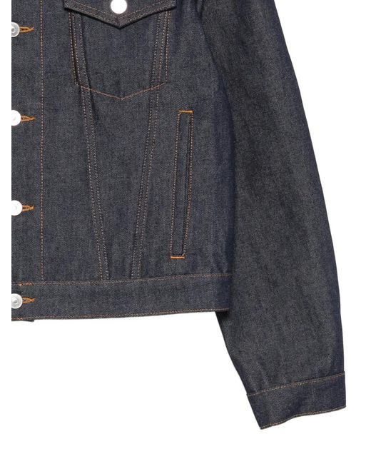 Husbands Blue Button-up Denim Jacket for men