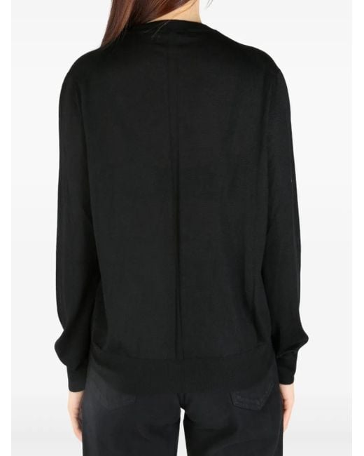 The Row Black Round Neck Cardigan