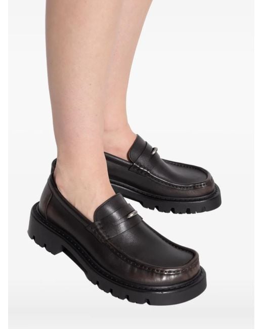 Loewe Gray 50Mm Lug-Sole Loafers