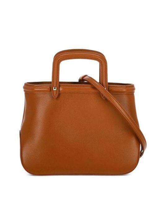 Borsa Tote Con Manico di Rodo in Brown